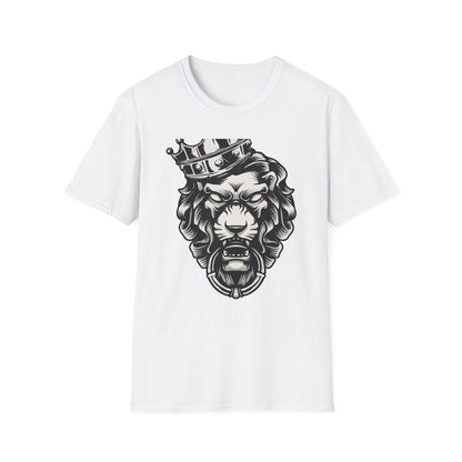 Majestic King Lion Crown T-Shirt - Fierce Regal Graphic Tee for Powerful Style & Dominance