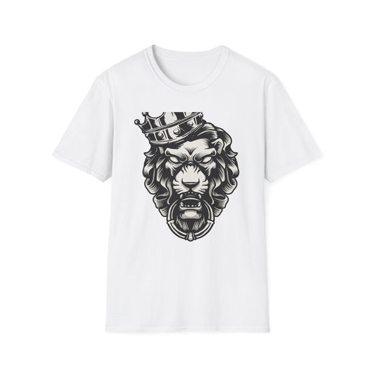 Majestic King Lion Crown T-Shirt - Fierce Regal Graphic Tee for Powerful Style & Dominance