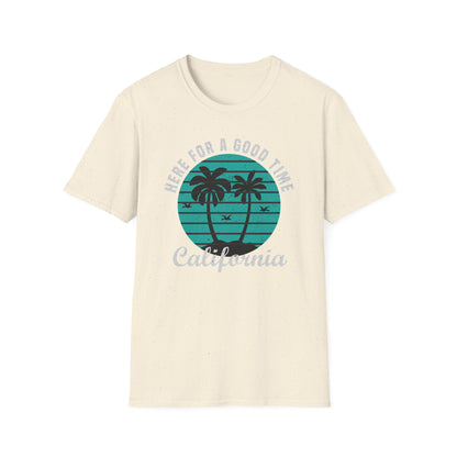 Awesome California Good Time T-Shirt | Retro Palm Tree Beach Vacation Tee | Trendy Summer State Shirt