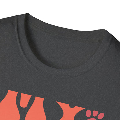My Valentine Has Paws T-Shirt | Groovy Retro Pet Lover Tee | Adorable Dog Mom Cat Owner Gift