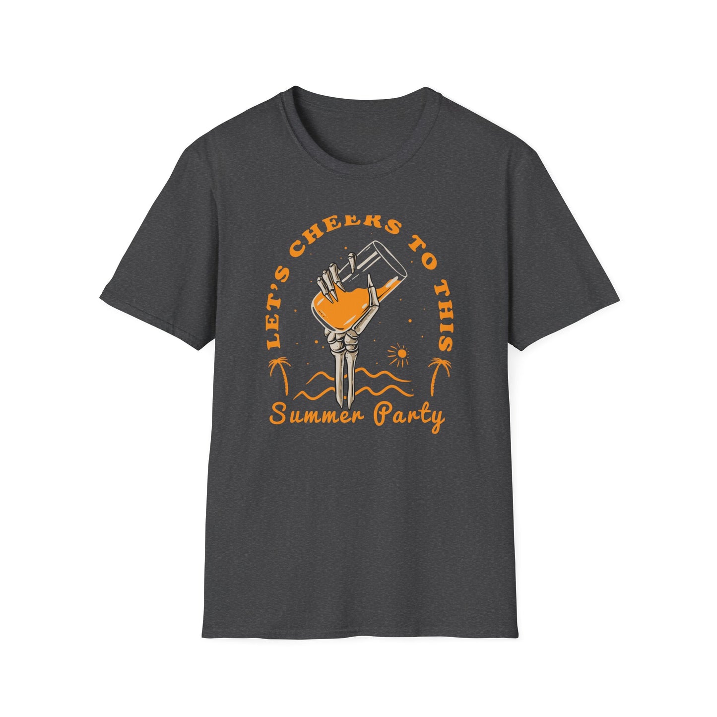 Awesome Skeleton Hand Cocktail T-Shirt - 'Cheers to This Summer Party' Beach & Vacation Tee
