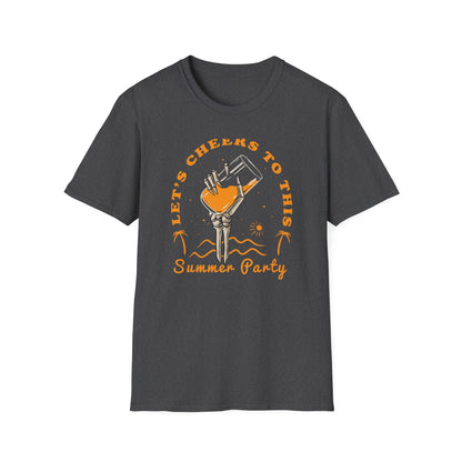 Awesome Skeleton Hand Cocktail T-Shirt - 'Cheers to This Summer Party' Beach & Vacation Tee