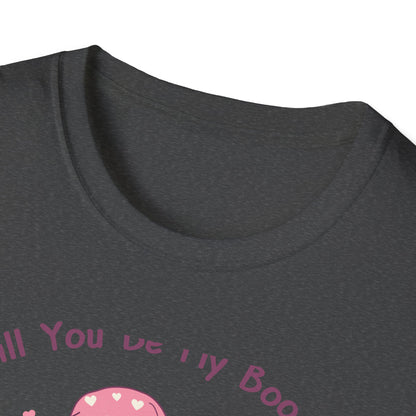 Adorable 'Will You Be My Boo' Ghost T-Shirt - Sweet Valentine's Day Proposal Tee - Cute Romantic Gift Apparel