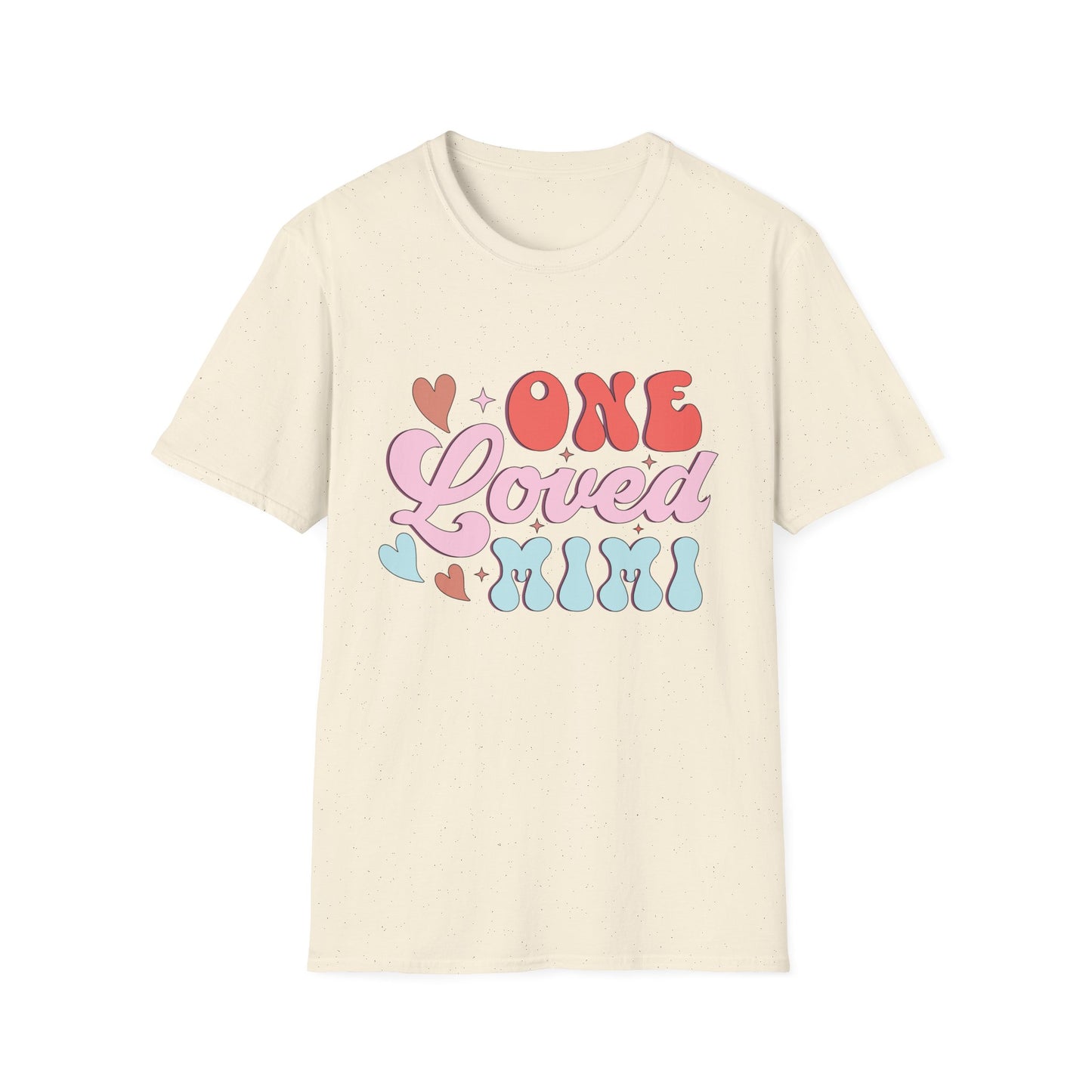 ONE Loved MIMI T-Shirt | Adorable Retro Groovy Grandma Gift | Sweet Mother's Day Grandparent Tee