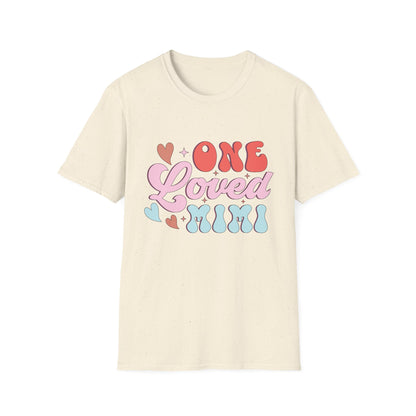 ONE Loved MIMI T-Shirt | Adorable Retro Groovy Grandma Gift | Sweet Mother's Day Grandparent Tee