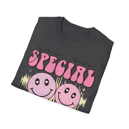 Groovy 'You Are Special To Me' T-Shirt | Retro Smiley Heart Eyes Tee | Unique Appreciation Gift for Loved Ones