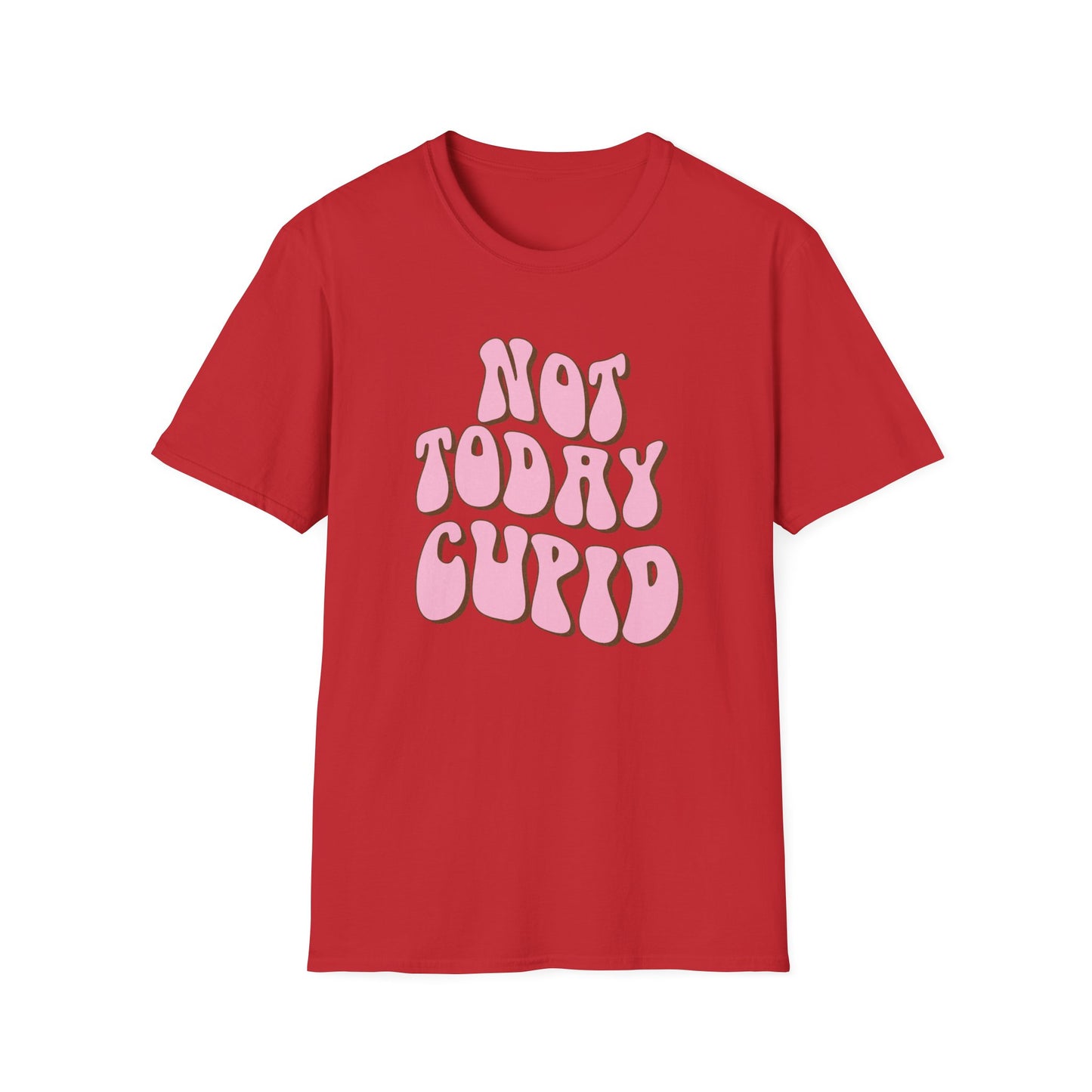 Sassy "NOT TODAY CUPID" Groovy T-Shirt | Retro Anti-Valentine's Day Tee | Fun Single Awareness Apparel