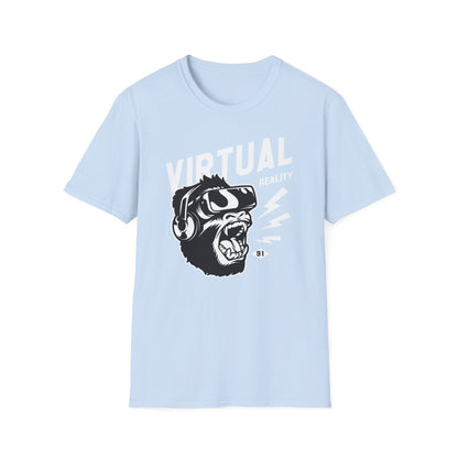Roaring VR Gorilla T-Shirt - Epic Gamer Ape Headset Tee | Primal Virtual Reality Tech Apparel