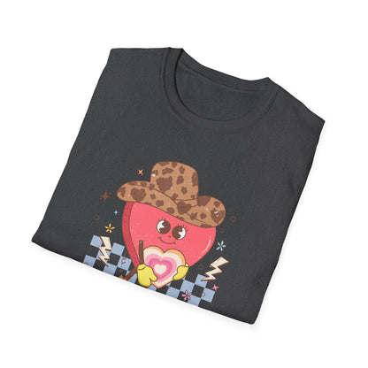 Groovy Cowgirl Heart "Howdy Honey" T-Shirt | Adorable Retro Western Sweetheart Tee for Women, Trendy Country Style