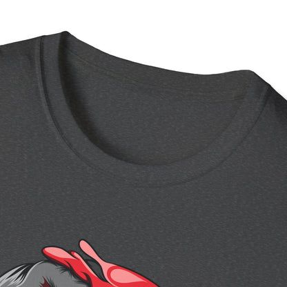 Awesome Split Personality Skull Emoji T-Shirt - Unique Edgy Design for Dark Humor & Bold Style