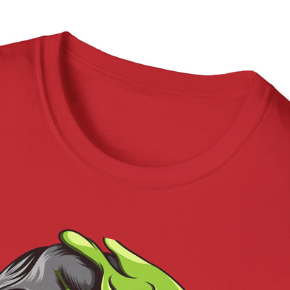 Epic Melting Skull & Slime T-Shirt - Vibrant Half-Skull Gooey Monster Graphic Tee for Edgy & Alternative Style