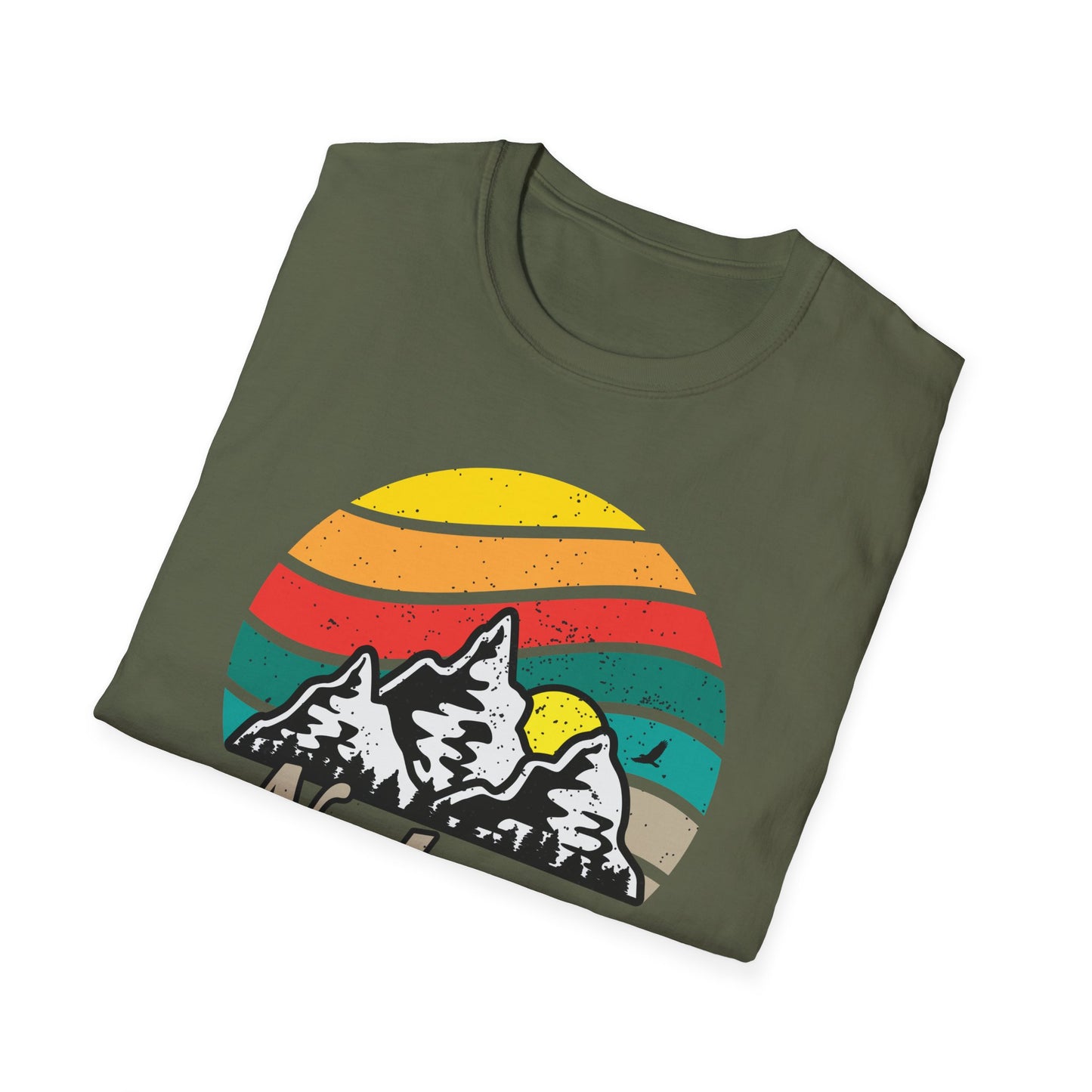 Inspiring Vintage Nature Mountains T-Shirt | Retro Outdoors Adventure Tee with 'Nature Brings Hope' Design | Essential Hiking & Camping Shirt