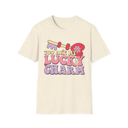 Adorable "You Are My Lucky Charm" Groovy T-Shirt | Sweet Valentine's Day & Romantic Couple's Gift Tee
