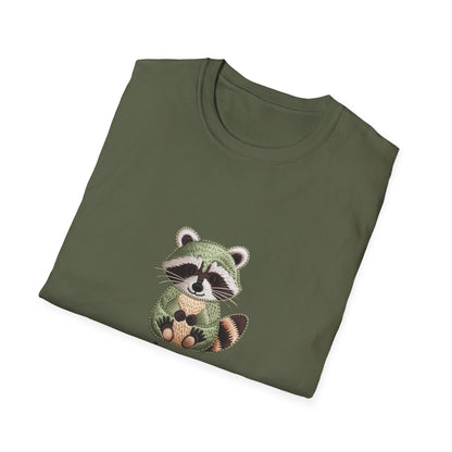 Adorable Embroidered Raccoon T-Shirt - "Snacks Are My Love Language" Foodie Tee | Unique Gift for Snack Lovers!