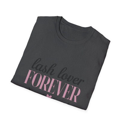 Chic Lash Lover FOREVER T-Shirt | Adorable Eyelash & Heart Tee for Beauty Enthusiasts & Makeup Artists