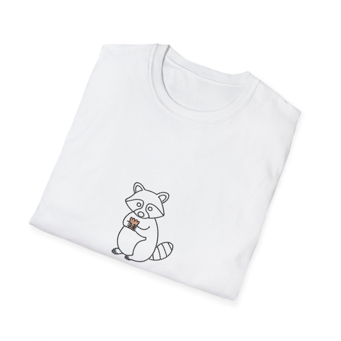 Hilarious "Snack Powered Human" Raccoon T-Shirt - Cute Animal Tee for Foodies & Snack Lovers. Must-Have Funny Graphic Tee!
