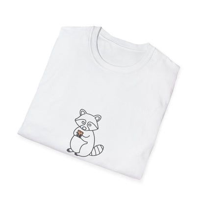 Hilarious "Snack Powered Human" Raccoon T-Shirt - Cute Animal Tee for Foodies & Snack Lovers. Must-Have Funny Graphic Tee!