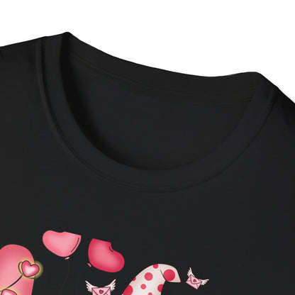Charming Valentine's Gnome LOVE T-Shirt | Cute Hearts & Romantic Holiday Tee for Couples & Sweethearts