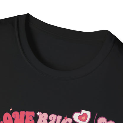 Groovy Love Bug T-Shirt | Adorable Retro Pink VW Beetle & Hearts | Sweet Valentine's Day Gift for Her