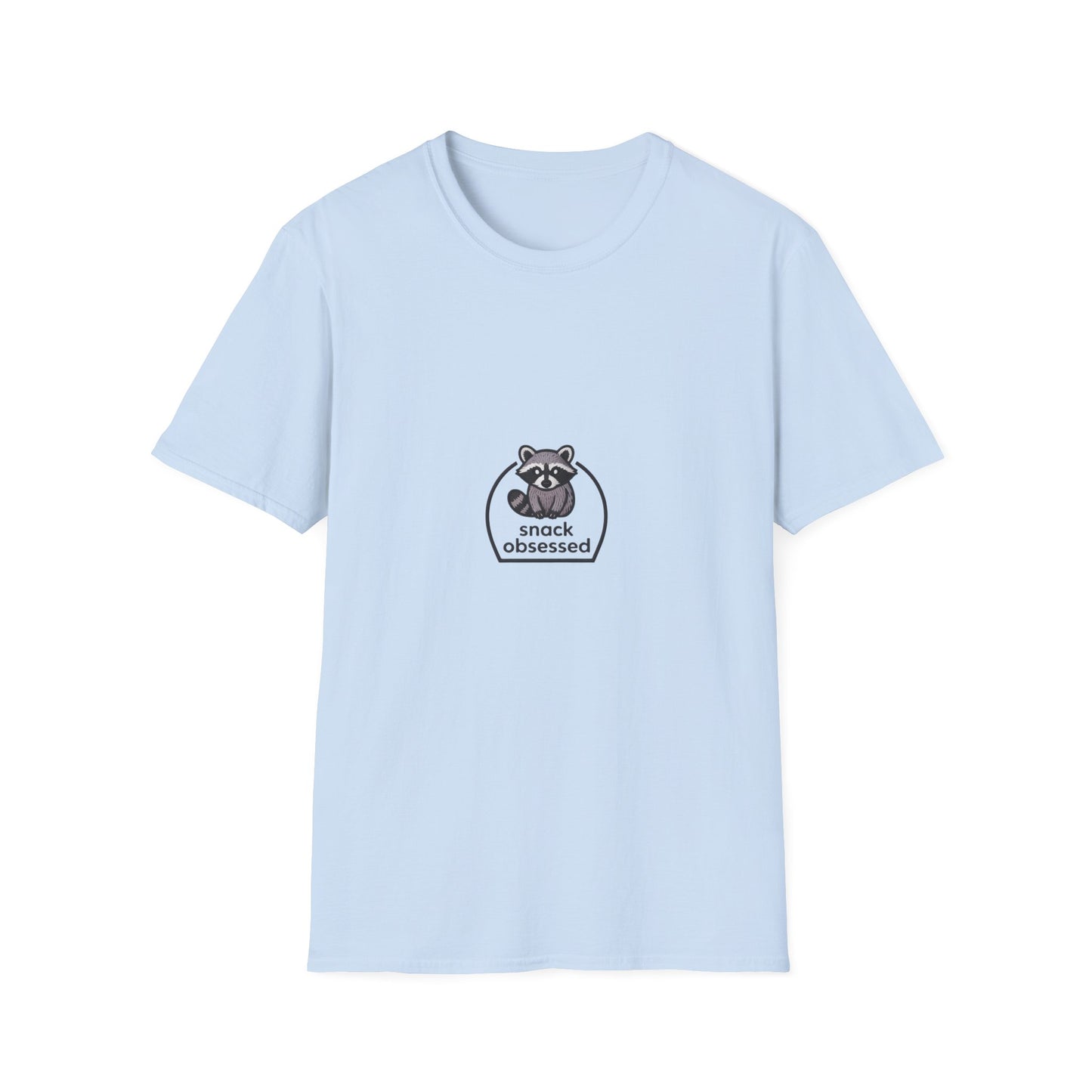 Snack Obsessed Raccoon T-Shirt | Cute Foodie Animal Lover Tee | Funny & Adorable Graphic Design | Perfect Gift