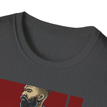 Epic Bearded Biker T-Shirt for Men | Stylish Motorcycle Rider Tee | Cafe Racer Lifestyle | Ultimate Freedom Ride Apparel Gift