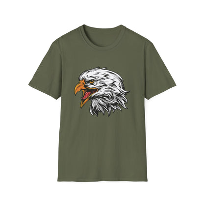 Fierce Screaming Eagle Head T-Shirt - Majestic Bald Eagle Graphic Tee for Wildlife Lovers & Patriots | Bold Animal Print Apparel