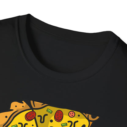 Epic Pizza Mohawk Skull T-Shirt | Radical Foodie & Punk Rock Style Tee | Unique Apparel for Men & Women