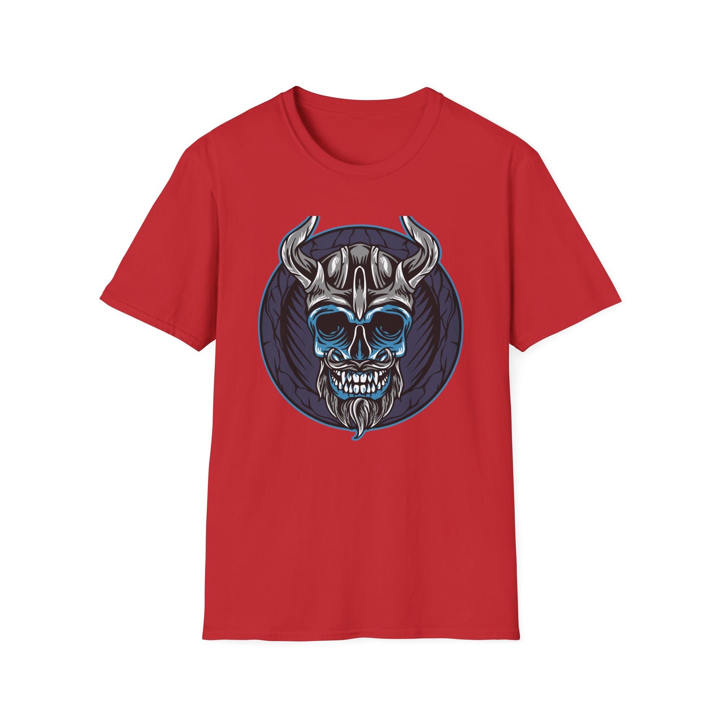 Epic Viking Skull T-Shirt | Fierce Horned Warrior Design Tee for Men | Bold Norse Mythology Apparel