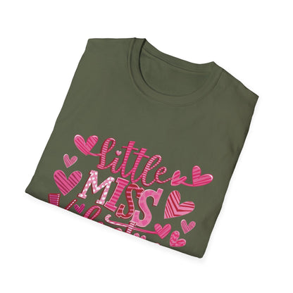 Adorable Little Miss Valentine T-Shirt | Girls' Cute Pink Hearts Tee | Perfect February 14th Gift for Kids