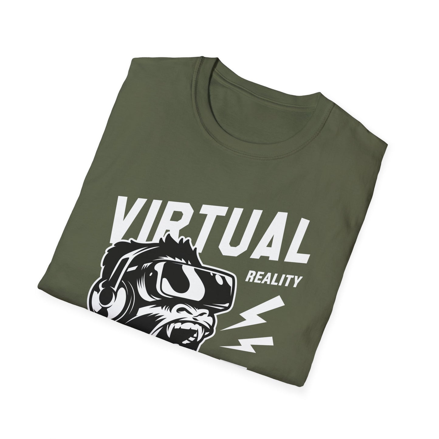 Roaring VR Gorilla T-Shirt - Epic Gamer Ape Headset Tee | Primal Virtual Reality Tech Apparel