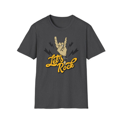 Epic Let's Rock On T-Shirt - Electrifying Rock N Roll Hand Sign Tee for Music Lovers & Concerts | Dynamic Spiked Wristband Design
