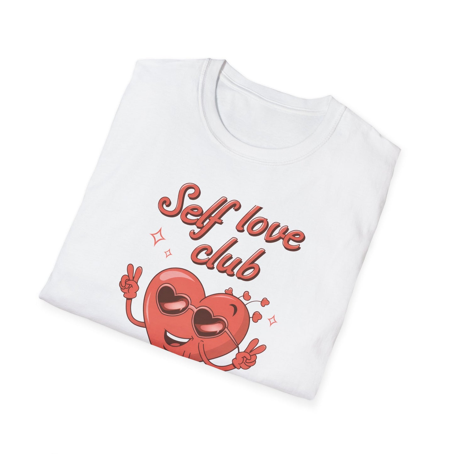 Awesome Self Love Club T-Shirt | Retro Heart Peace Sign Tee | Positive Vibes & Empowerment Gift