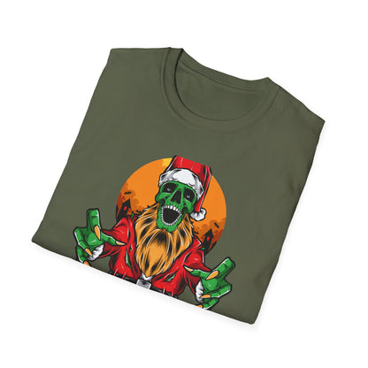 Creepy Zombie Santa T-Shirt | Spooky Christmas Horror Tee | Unique Gothic Holiday Gift | Macabre Xmas Top
