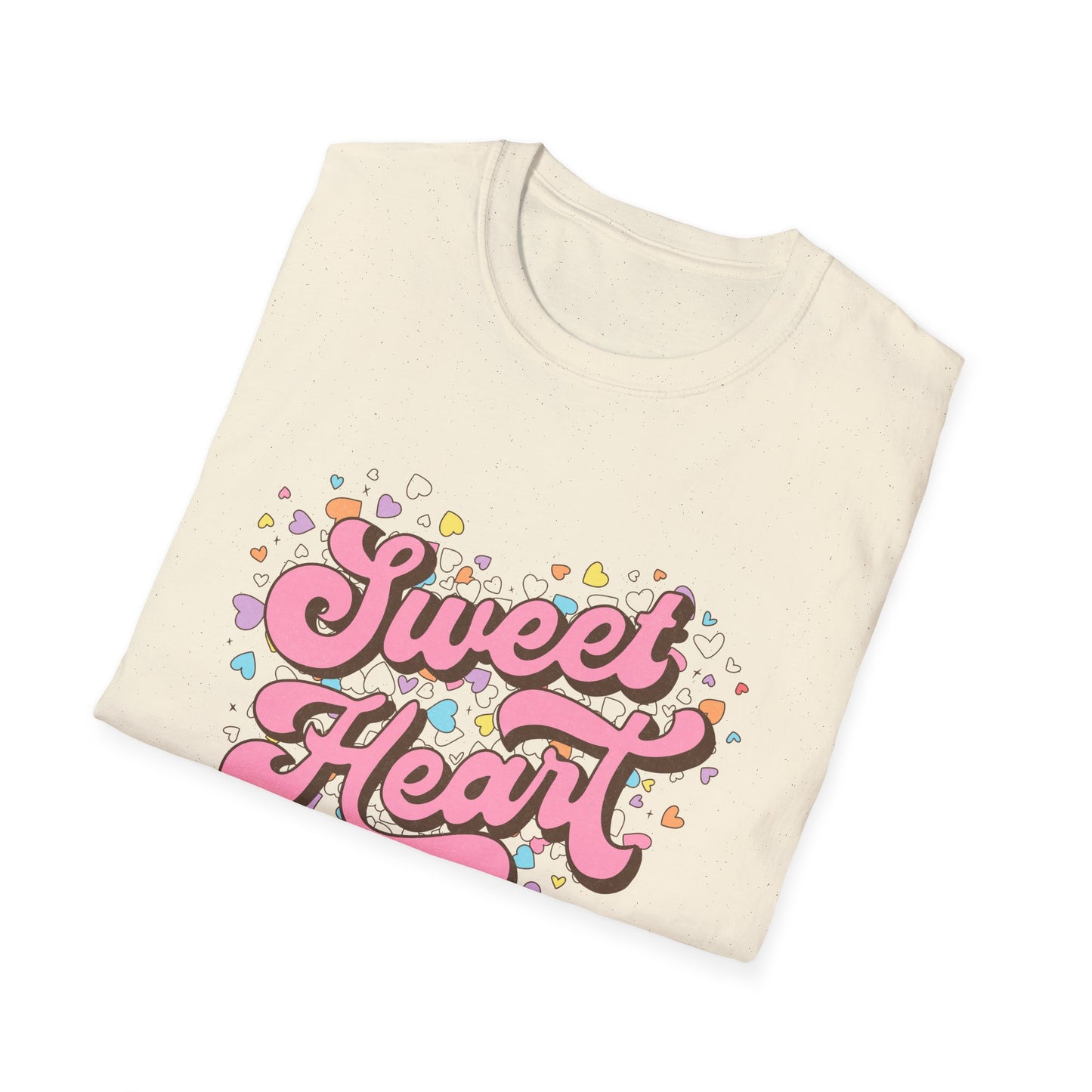 Adorable Sweet Heart T-Shirt | Retro Pastel Hearts Valentine's Day Gift for Her