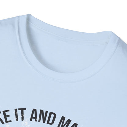 Bold Fake It And Make It Skull Smiley T-Shirt | Edgy Motivational Grunge Tee | Standout Statement Apparel