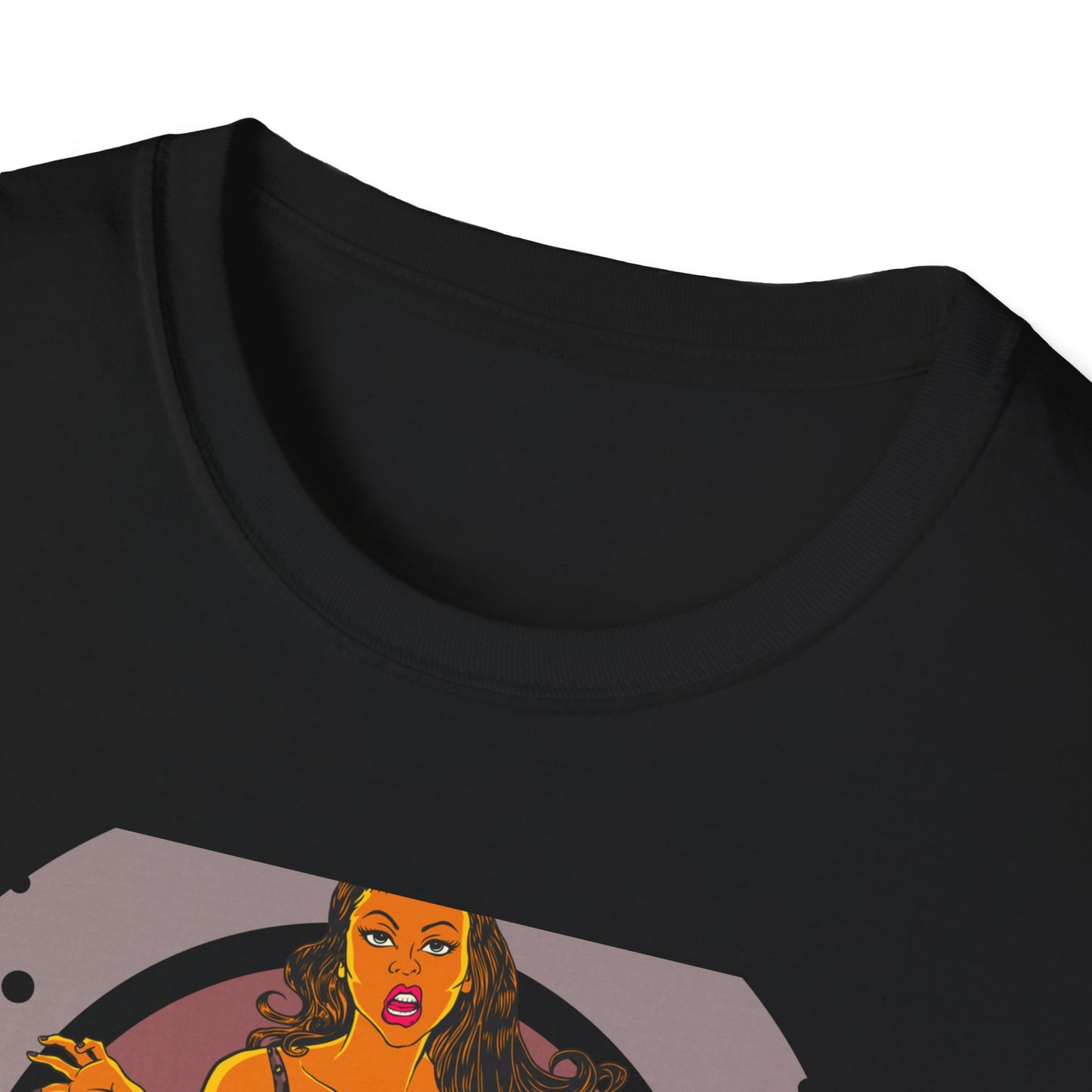 Edgy Retro Pin-Up Girl & Cracked TV Bowling T-Shirt | Bold Pop Art Vibe Women's Tee | Unique Vintage Statement Gift