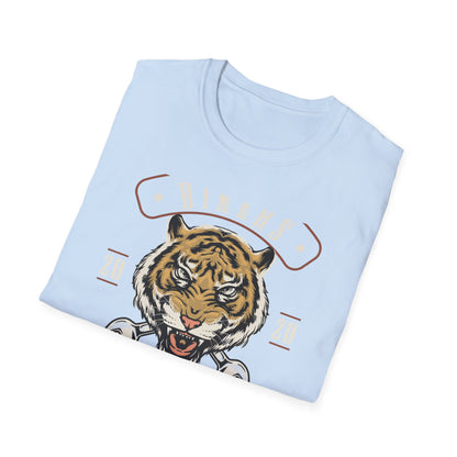 Epic Roaring Tiger Biker T-Shirt - Motorcycle Mechanic Wrench Tee - "Bikers For Life" Vintage Design Gift