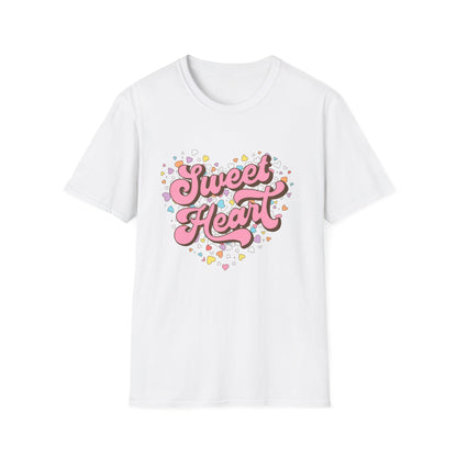 Adorable Sweet Heart T-Shirt | Retro Pastel Hearts Valentine's Day Gift for Her