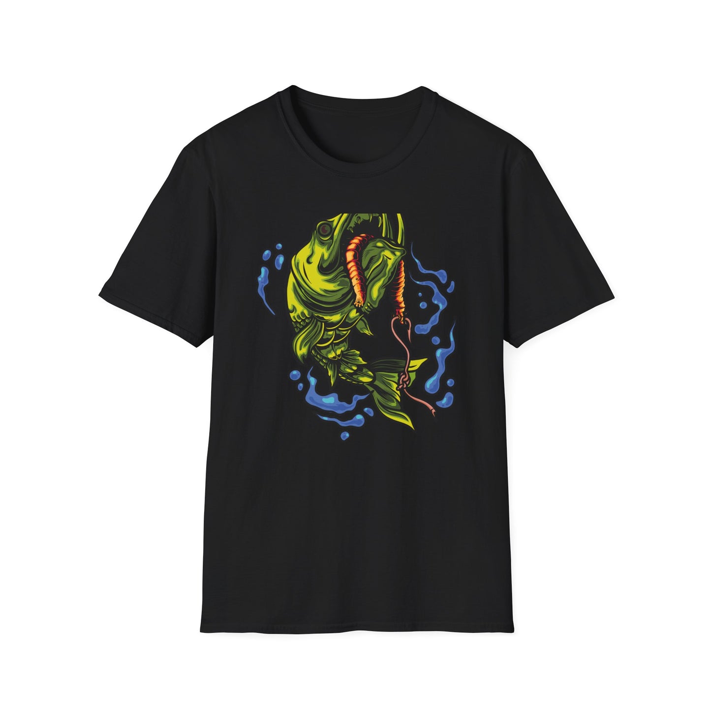 Epic Vicious Fish Strike T-Shirt - Dynamic Angler Graphic Tee with Fishing Bait Design