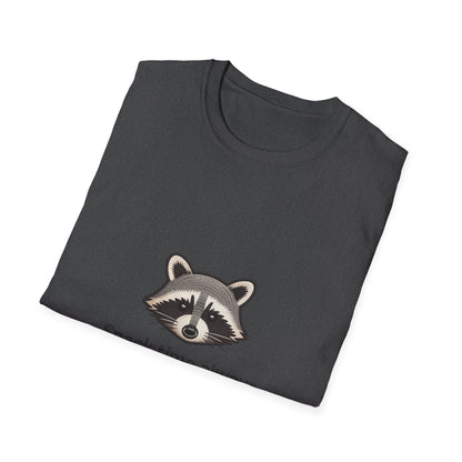 Hilarious Raccoon 'Snack Time Always' Embroidered T-Shirt | Cute Animal Lover Tee for Foodies & Wildlife Fans