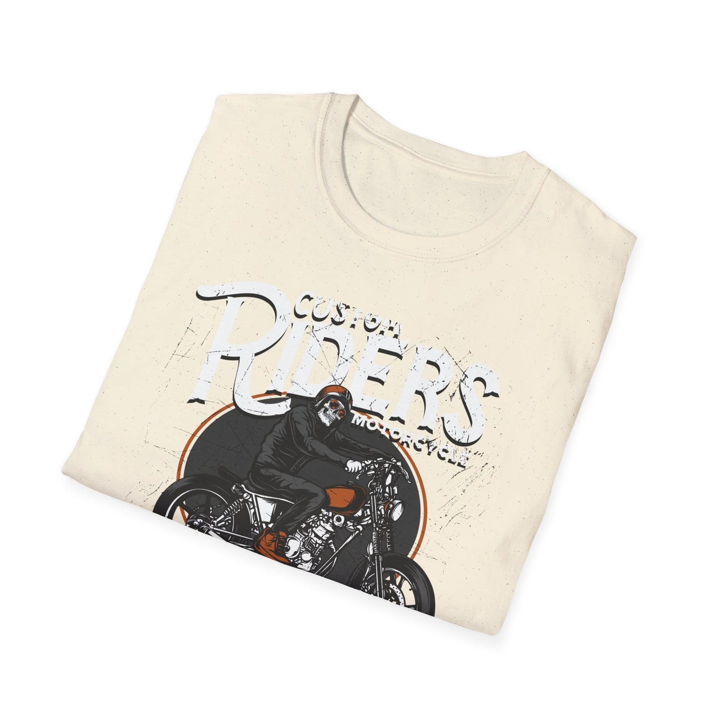 Epic Custom Riders T-Shirt - Skull Biker Motorcycle Tee - Vintage Distressed Grunge Apparel for Men & Women