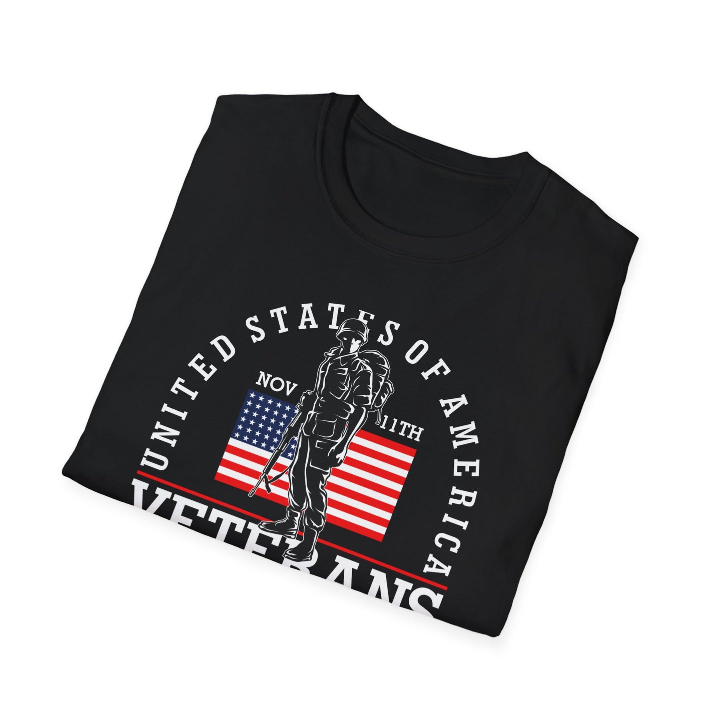 Iconic US Soldier & American Flag T-Shirt | Veterans Day Tribute Tee for Military Heroes & Patriots