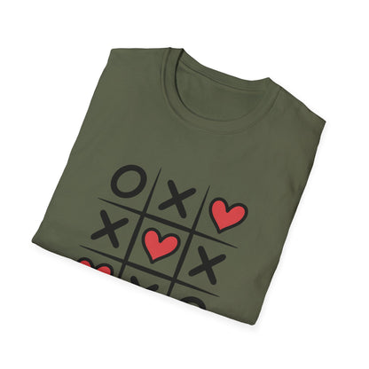 Adorable Tic Tac Toe Love Wins T-Shirt | Sweet Hearts Valentine's Day Tee for Couples & Romantics | Unique Gift Idea