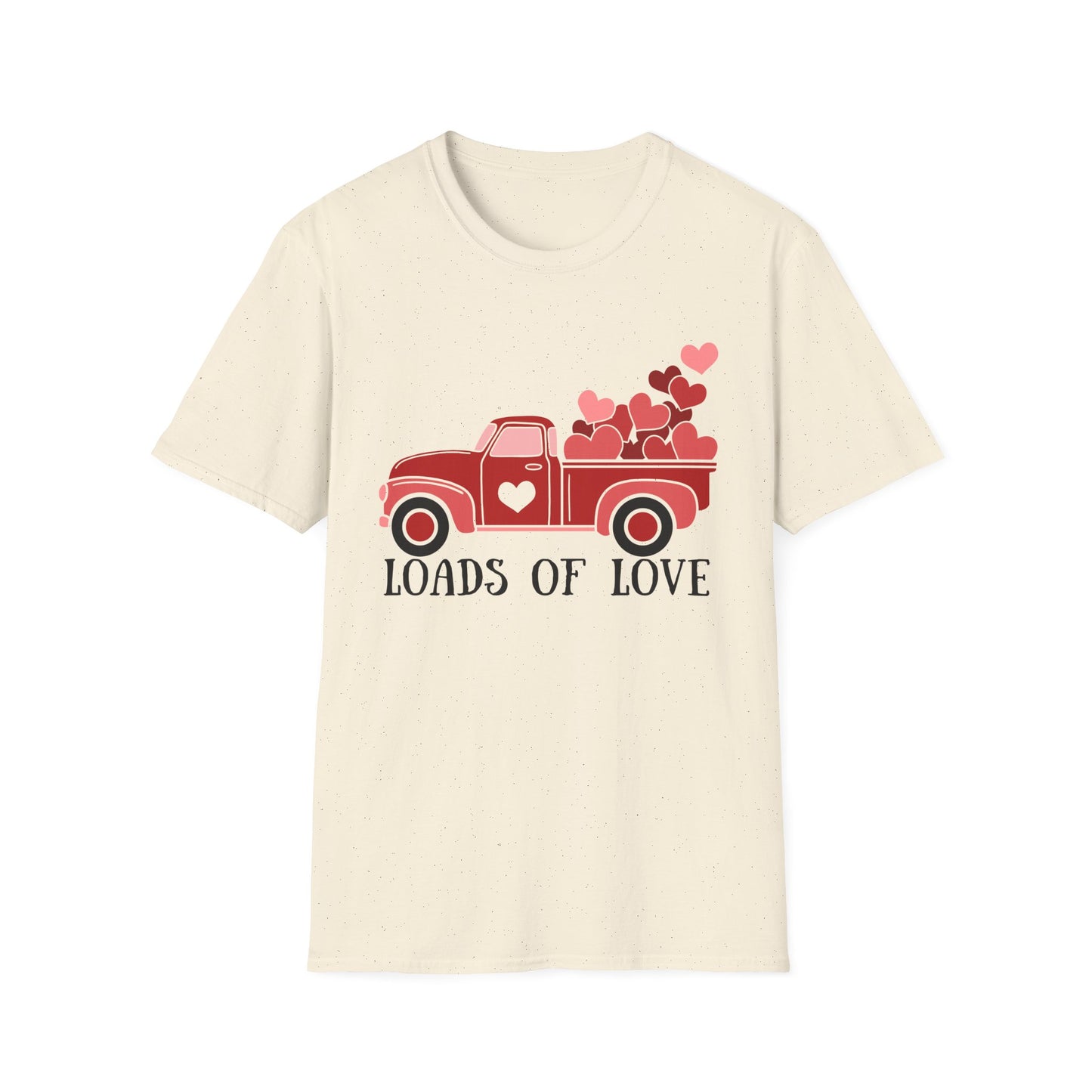 Charming Red Pickup Truck Hearts T-Shirt | Sweet Love Delivery Valentine's Day Gift Tee for Her & Him