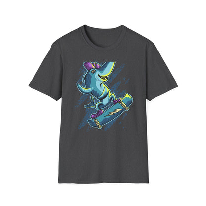 Epic Skater Shark T-Shirt | Rad Retro Skateboard Animal Graphic Tee | Cool Streetwear Apparel for Skate Lovers