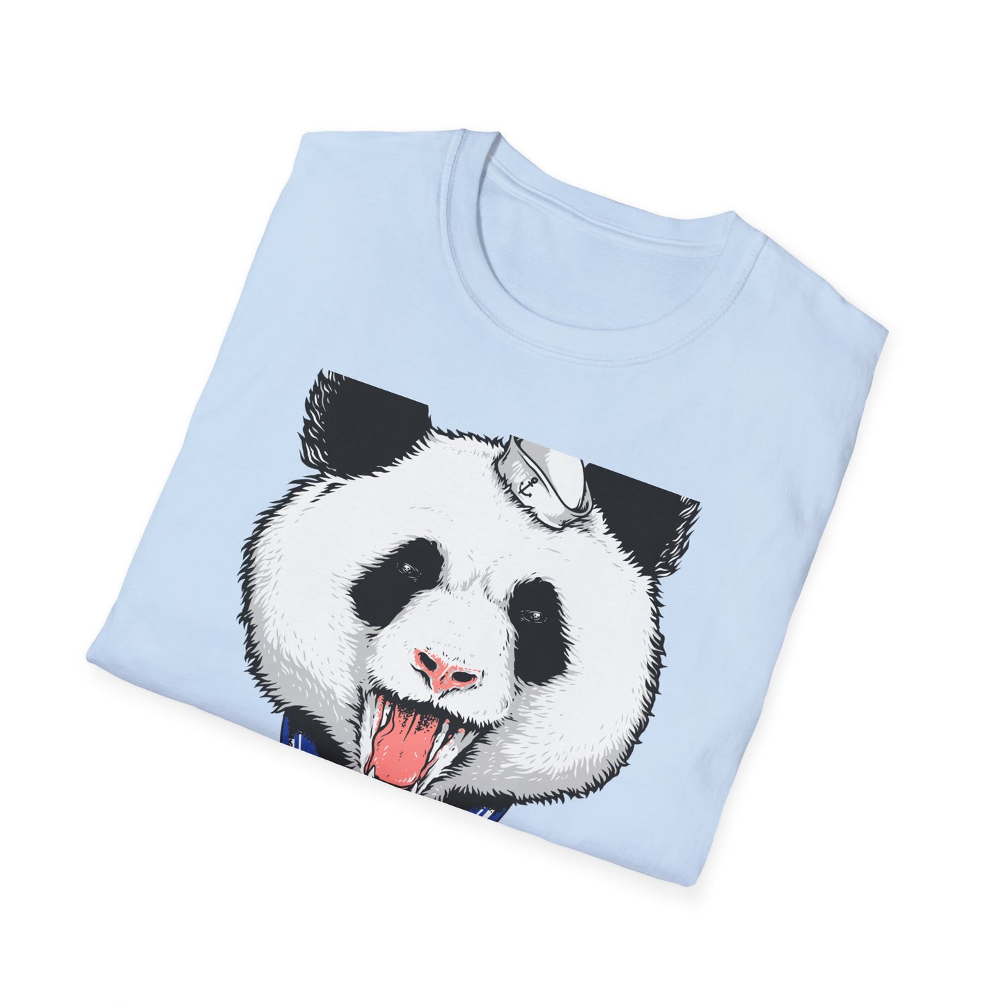 Fierce Sailor Panda T-Shirt | Unique Nautical Roaring Animal Graphic Tee for Bold Style