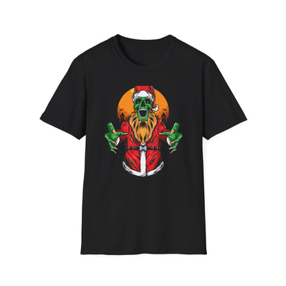 Creepy Zombie Santa T-Shirt | Spooky Christmas Horror Tee | Unique Gothic Holiday Gift | Macabre Xmas Top