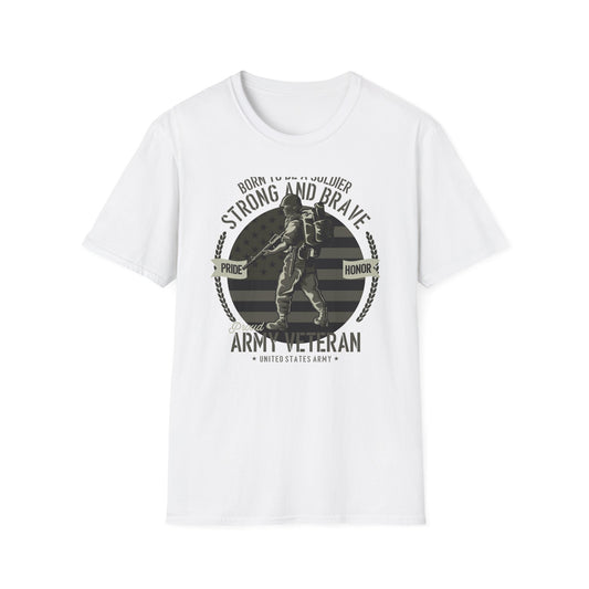 Proud Army Veteran T-Shirt - Strong & Brave Soldier Design | Honoring USA Military Service Gift