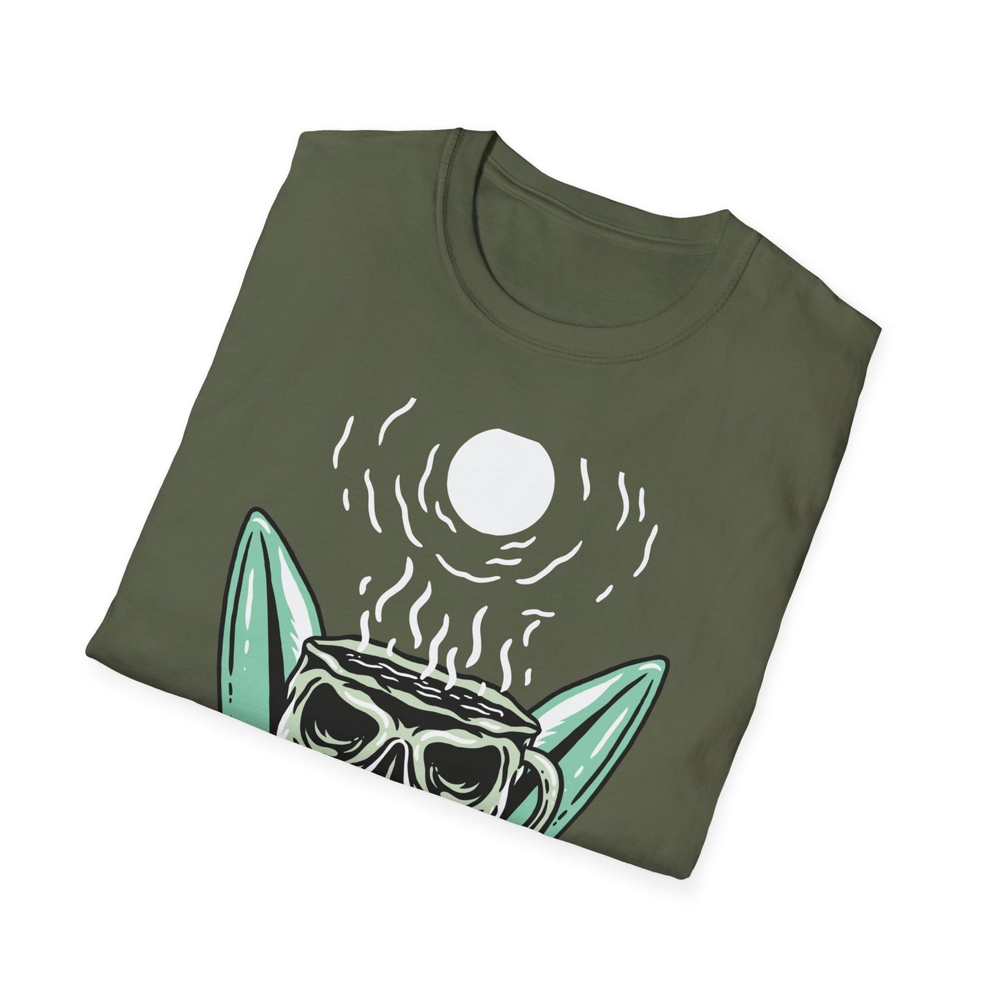 Skull Coffee Surfboard T-Shirt | Edgy Summer Beach Vibes Tee | Unique Design for Coffee Lovers & Surfers