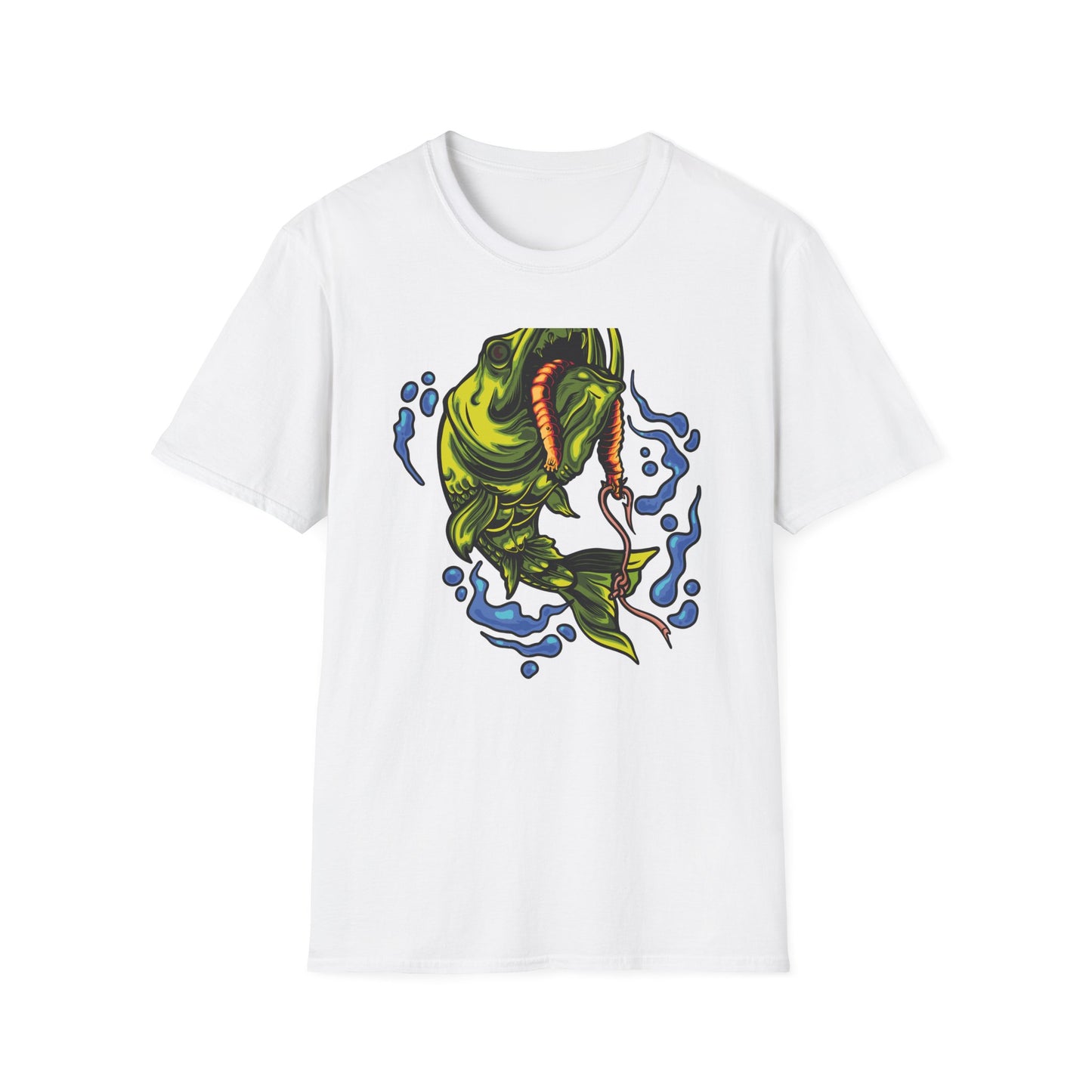Epic Vicious Fish Strike T-Shirt - Dynamic Angler Graphic Tee with Fishing Bait Design